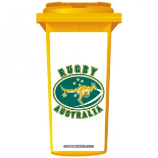 Australian Rugby Wallaby Wheelie Bin Sticker Panel